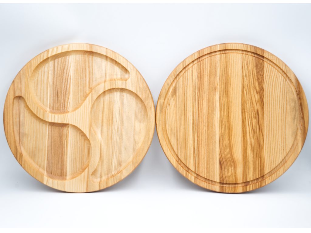 Servierplatte aus Holz doppelseitig