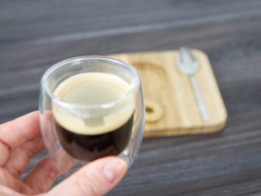 kaffeeset aus Holz - espresso tasse